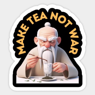 MAKE TEA NOT WAR Sticker